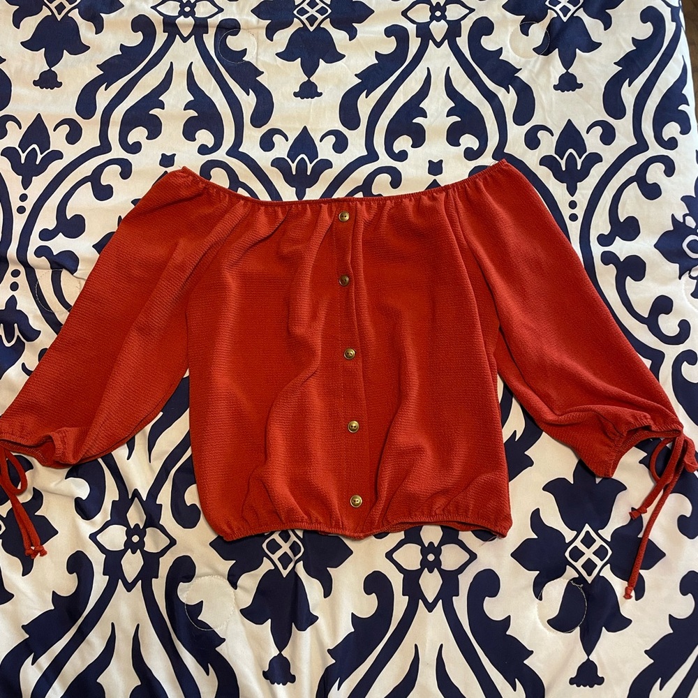 Burnt Orange Blouse form Agaci